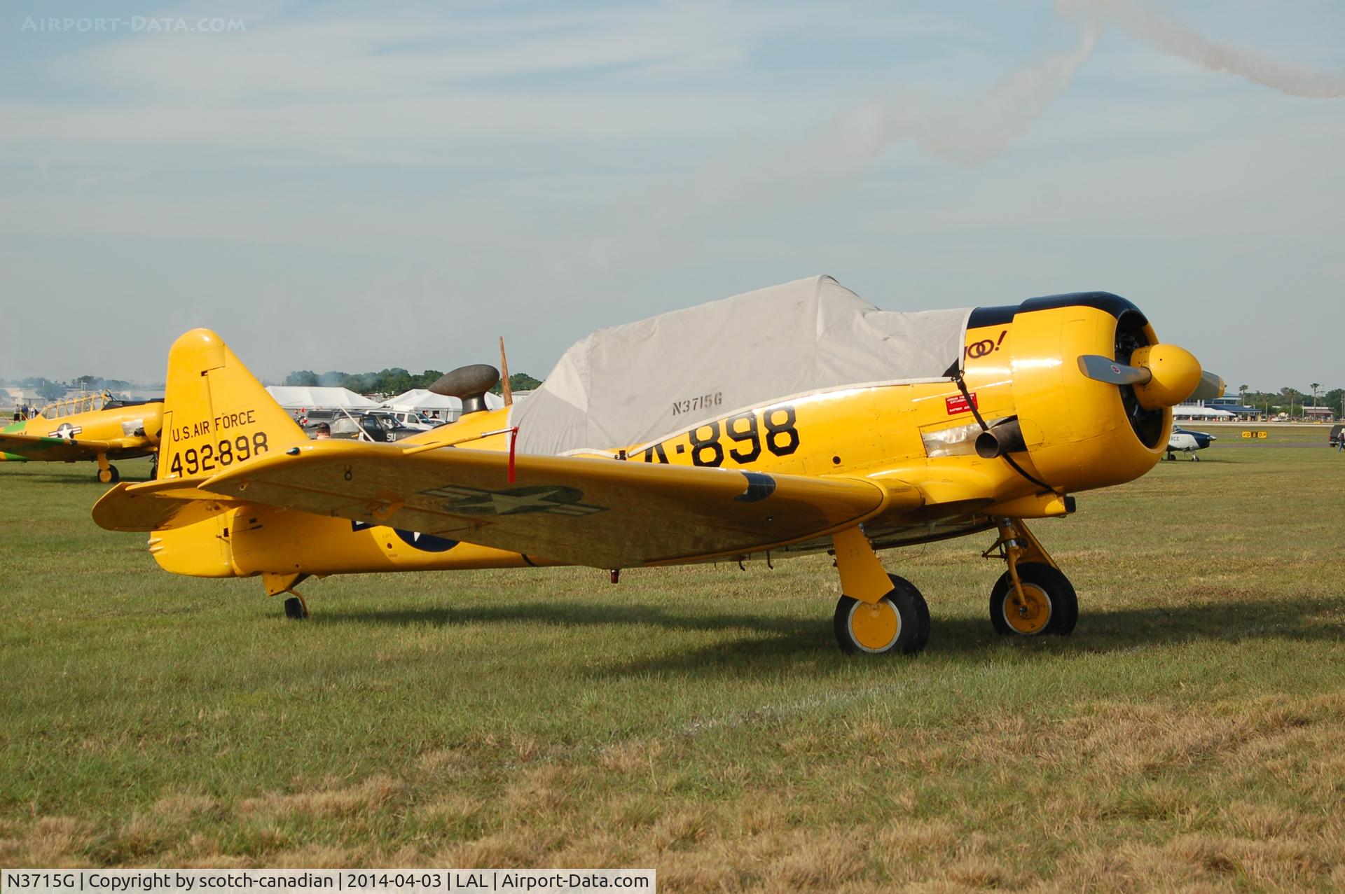N3715G, 1949 North American AT-6G Texan C/N 168-2 (49-2898), 1949 North American AT-6G, N3715G, at 2014 Sun n Fun, Lakeland Linder Regional Airport, Lakeland, FL