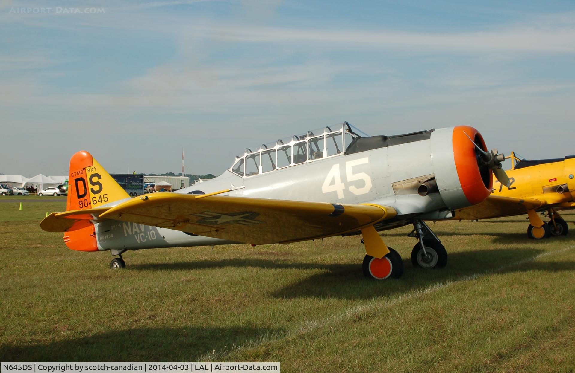 N645DS, 1944 North American SNJ-5 Texan Texan C/N 88-17678, 1944 North American SNJ-5, N645DS, at 2014 Sun n Fun, Lakeland Linder Regional Airport, Lakeland, FL