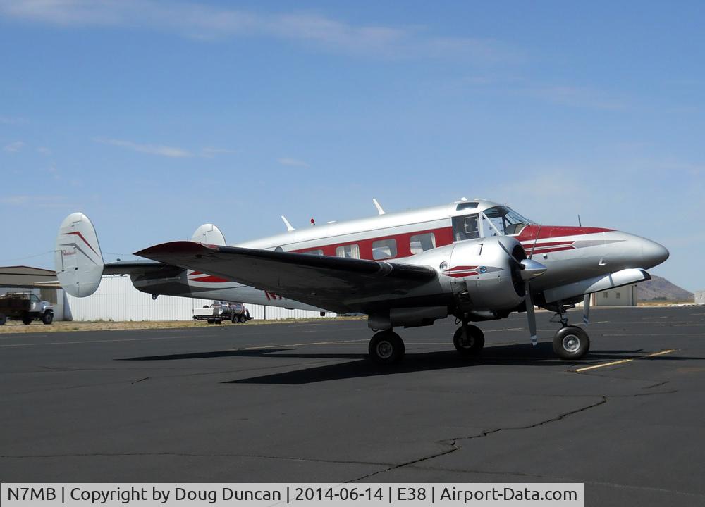 N7MB, 1959 Beech E18S C/N BA-448, Standard conventional-gear aircraft converted to tricycle gear.