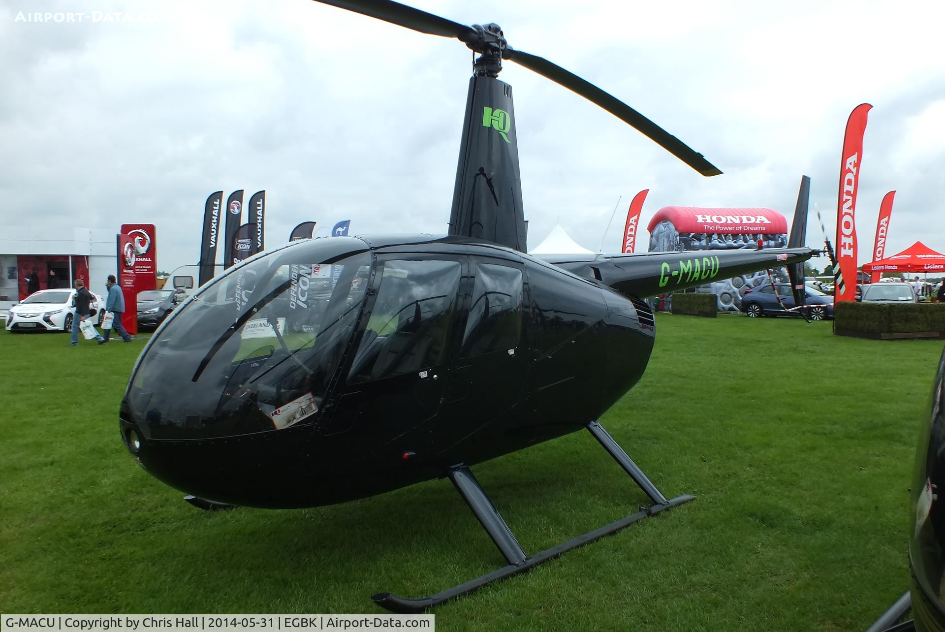 G-MACU, 2003 Robinson R44 Raven II C/N 10147, at AeroExpo 2014