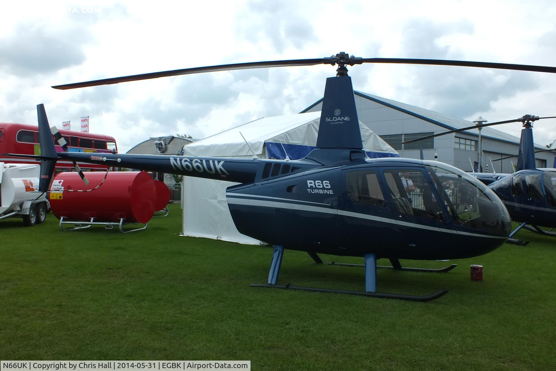 N66UK, 2011 Robinson R66 Turbine C/N 0017, at AeroExpo 2014