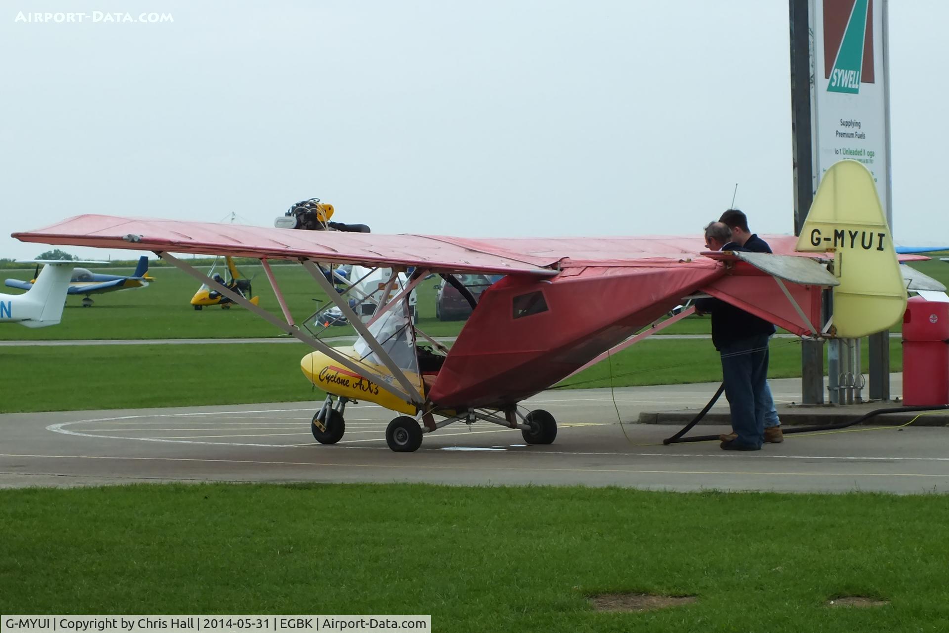 G-MYUI, 1994 Cyclone Airsports AX3/503 C/N C 4043213, at AeroExpo 2014