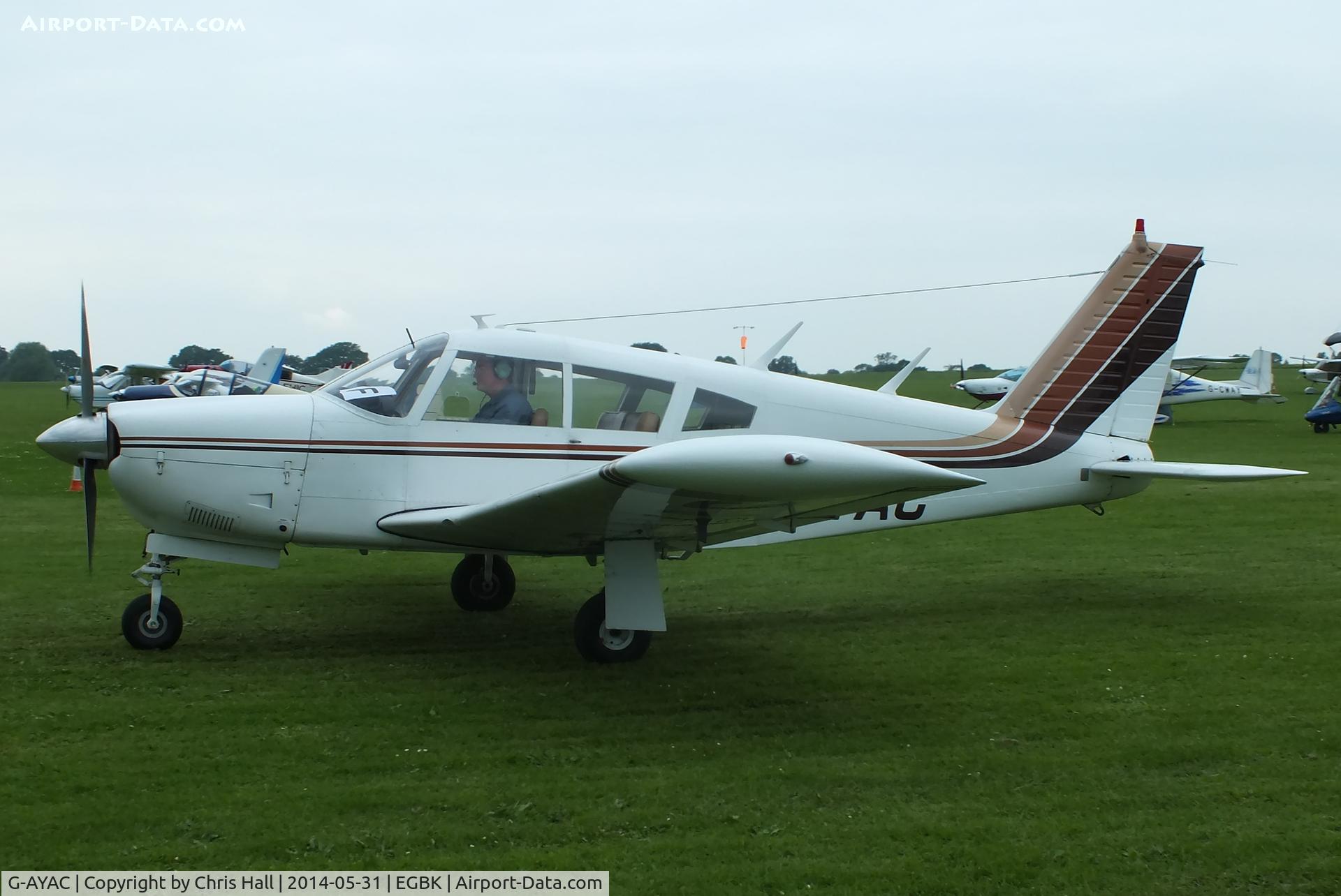 G-AYAC, 1969 Piper PA-28R-200 Cherokee Arrow C/N 28R-35606, at AeroExpo 2014
