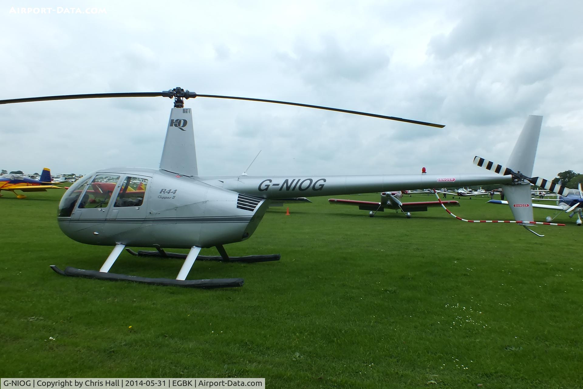 G-NIOG, 2004 Robinson R44 Clipper II C/N 10471, at AeroExpo 2014