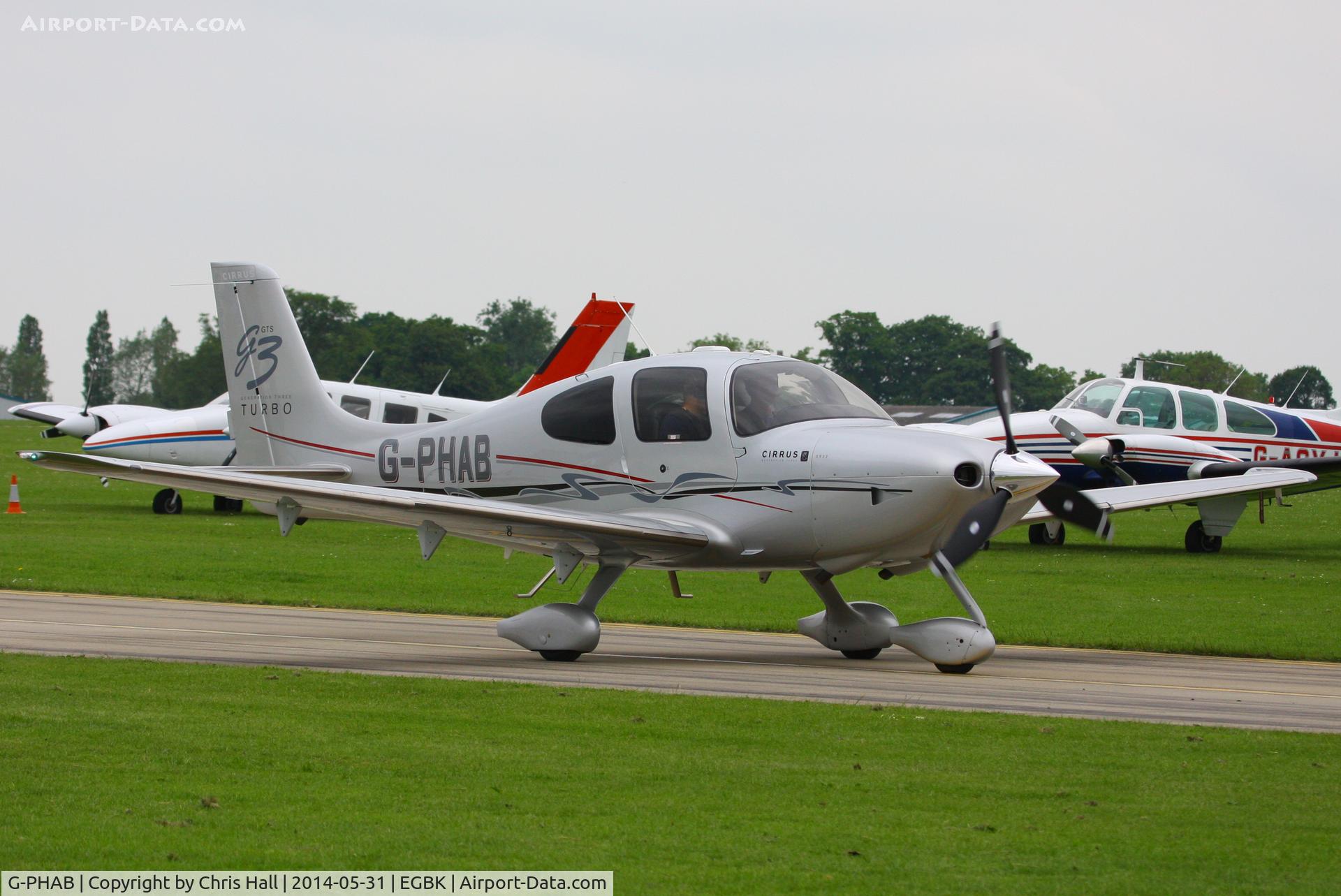 G-PHAB, 2007 Cirrus SR22 G3 Turbo C/N 2710, at AeroExpo 2014