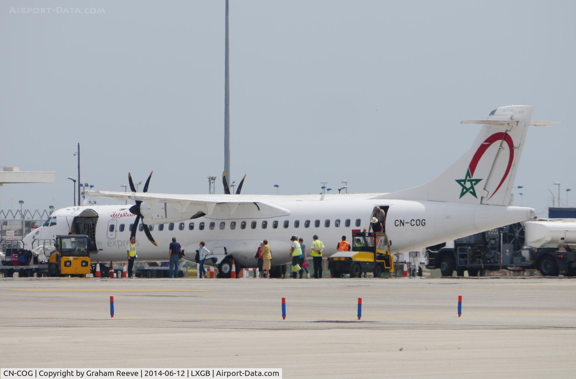 CN-COG, 2012 ATR 72-600 (72-212A) C/N 1035, Just landed at Gibraltar.