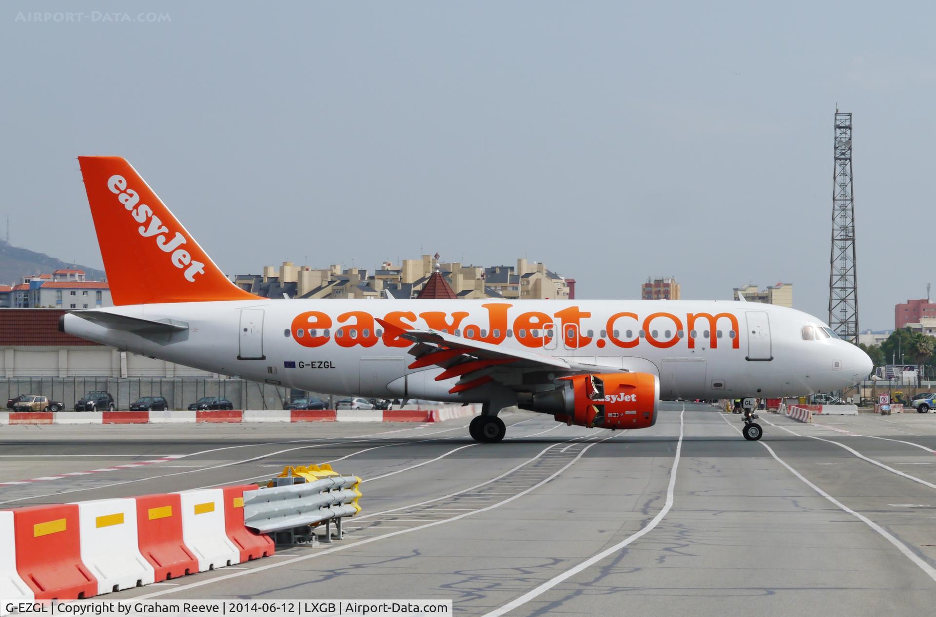 G-EZGL, 2011 Airbus A319-111 C/N 4744, Just landed.