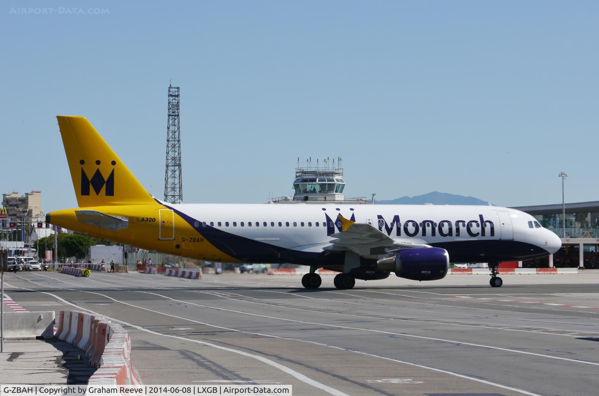 G-ZBAH, 2001 Airbus A320-214 C/N 1413, Just landed at Gibraltar.