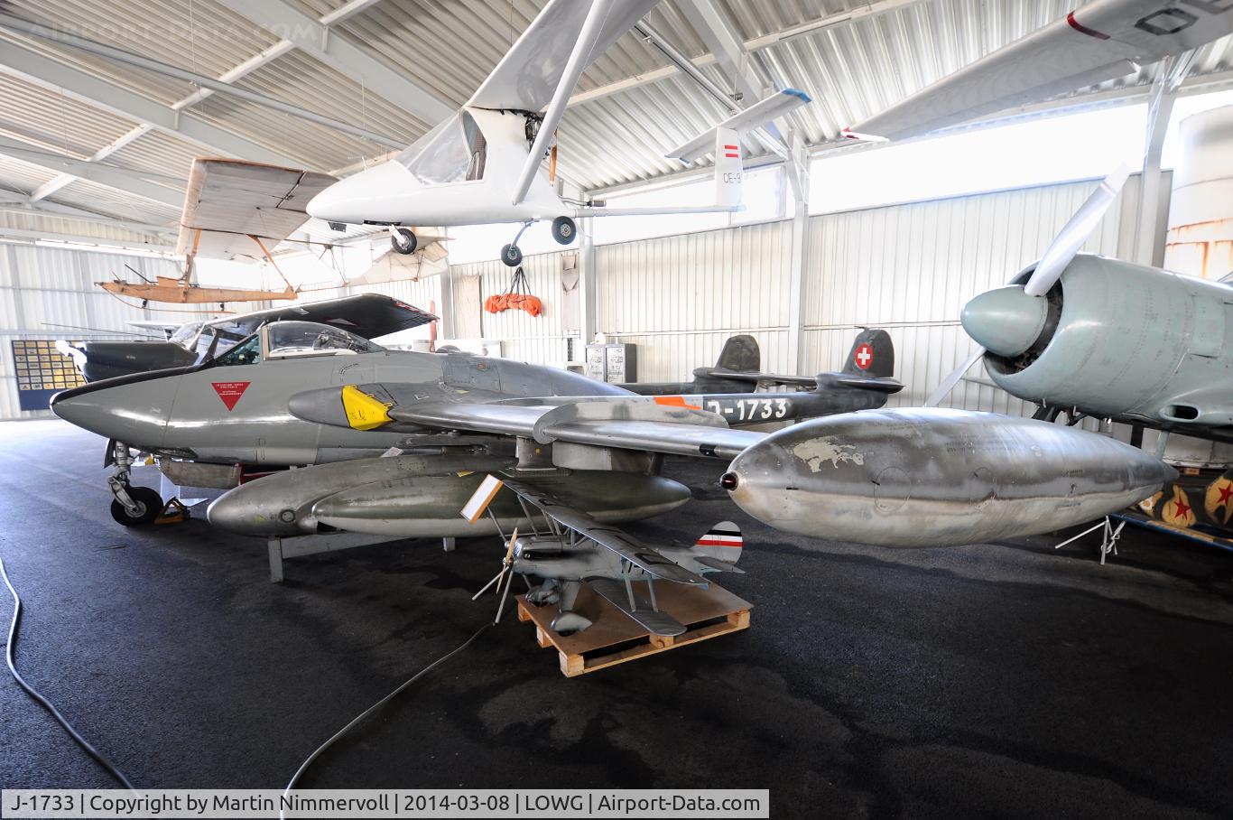 J-1733, De Havilland (F+W Emmen) DH-112 Venom FB.54 C/N 903, Switzerland - Air Force