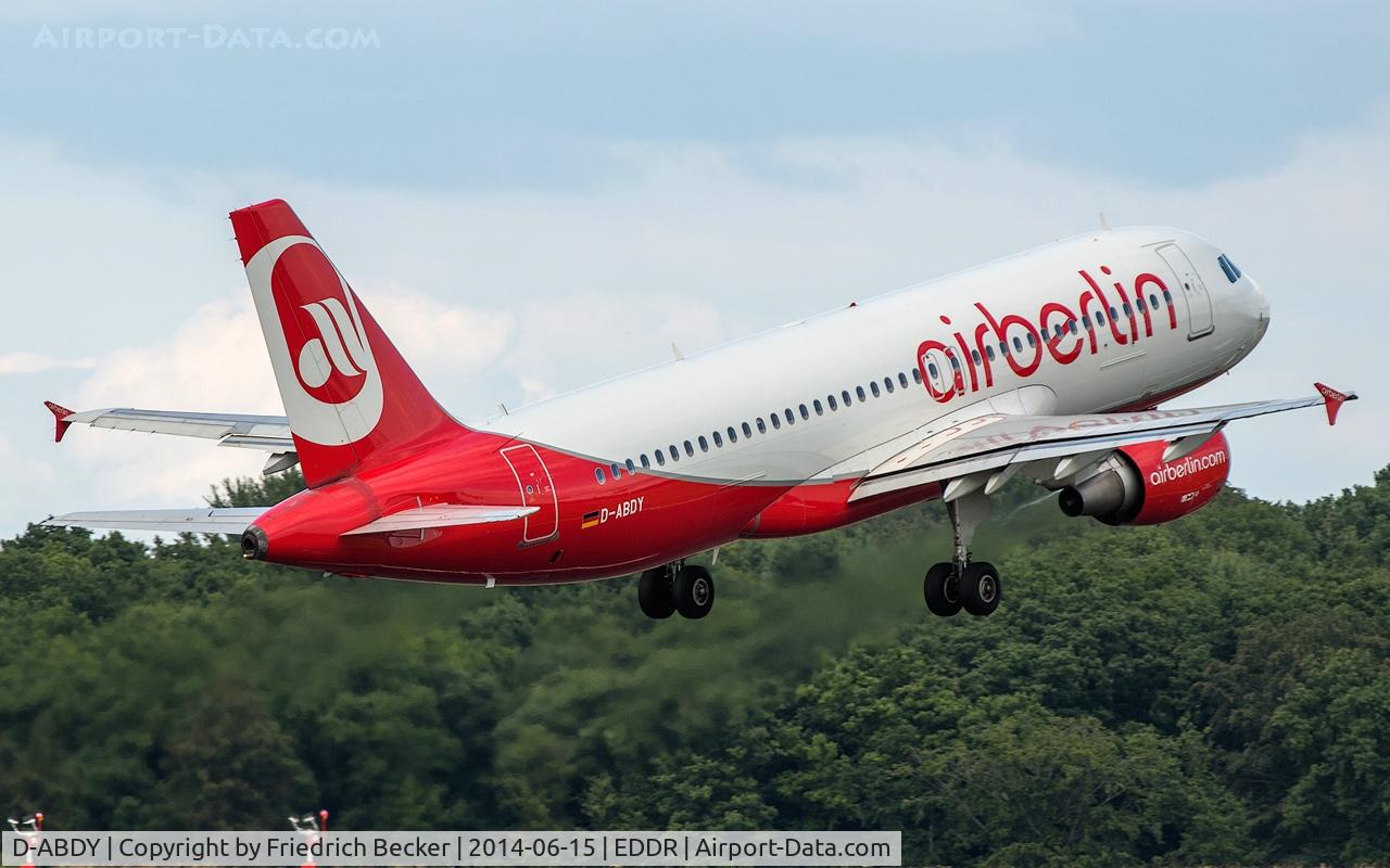 D-ABDY, 2009 Airbus A320-214 C/N 4013, departure to Tegel