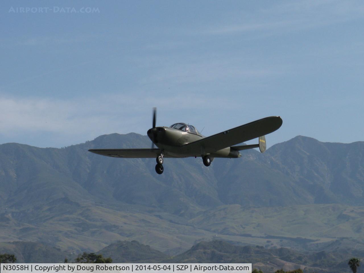 N3058H, 1946 Erco 415C Ercoupe C/N 3683, 1946 ERCO Ercoupe 415-C, Continental C85 85 Hp, takeoff climb Rwy 22