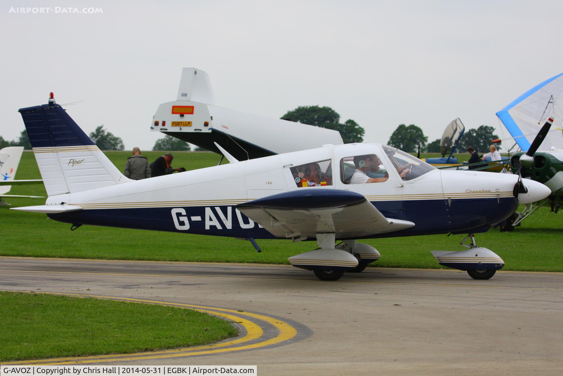 G-AVOZ, 1966 Piper PA-28-180 Cherokee C/N 28-3711, at AeroExpo 2014