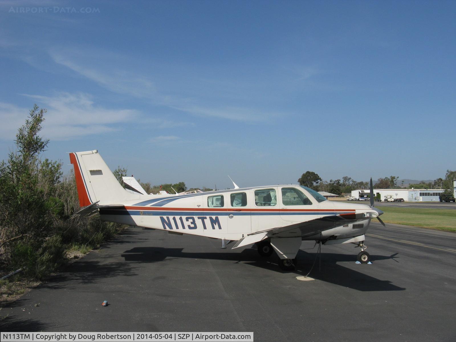 N113TM, 1983 Beech B36TC Bonanza C/N EA-386, 1983 Beech B36TC BONANZA, Continental TSIO-520 Turbo Charged 300 Hp