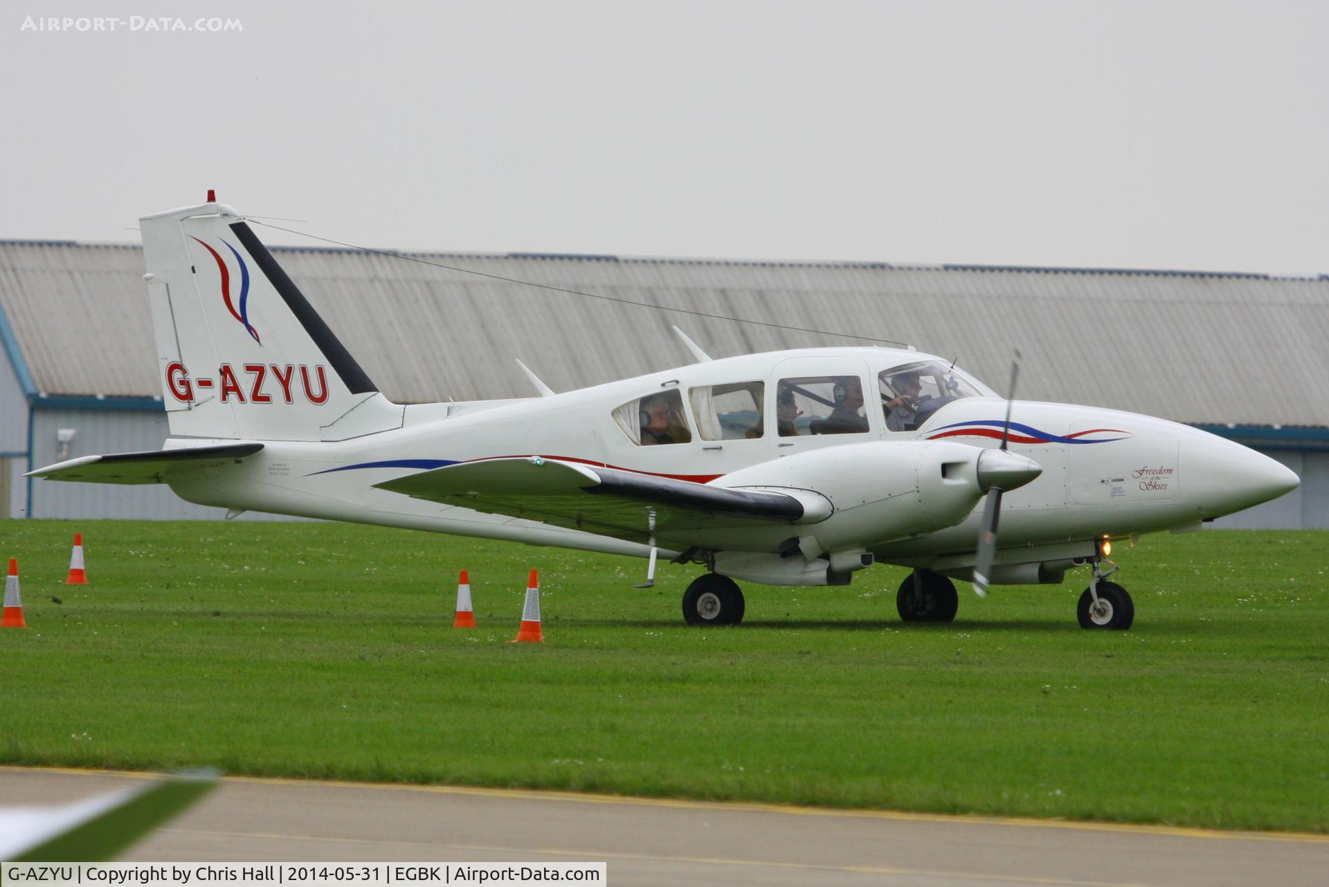 G-AZYU, 1971 Piper PA-23-250 Aztec C/N 27-4601, at AeroExpo 2014