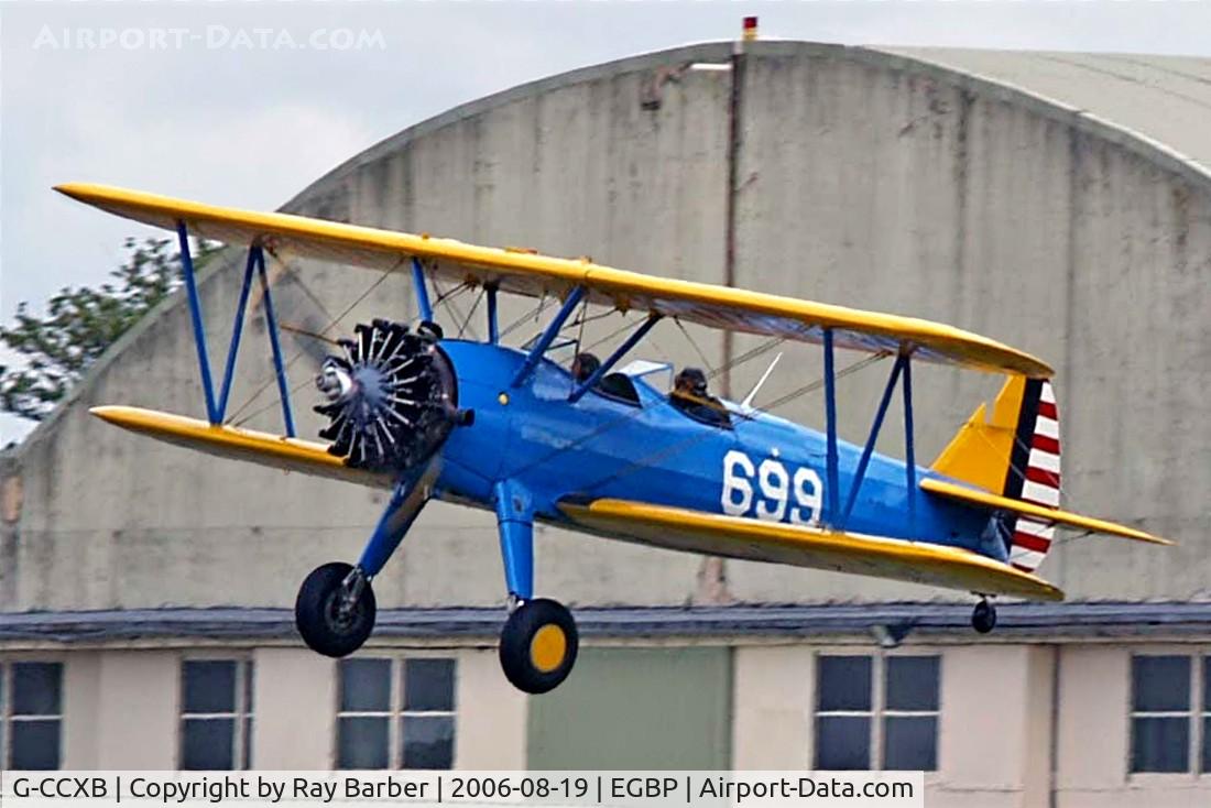 G-CCXB, 1942 Boeing A75L3 C/N 75-7854, Boeing Stearman N2S-3 Kaydet [75-7854] Kemble~G 19/08/2006