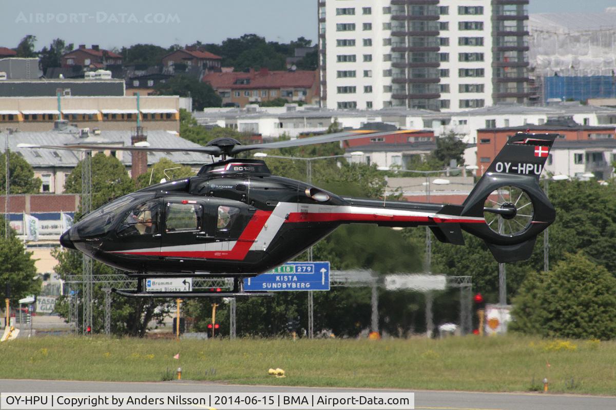 OY-HPU, 2003 Eurocopter EC-135T-2+ C/N 0274, Departing runway 30.