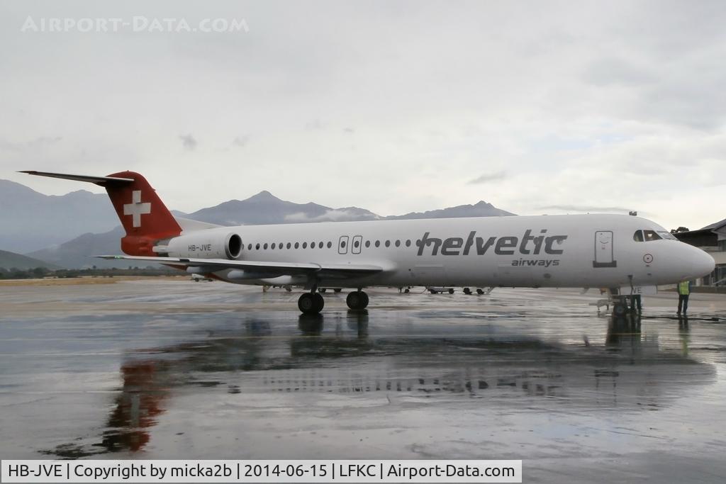 HB-JVE, 1993 Fokker 100 (F-28-0100) C/N 11459, Parked