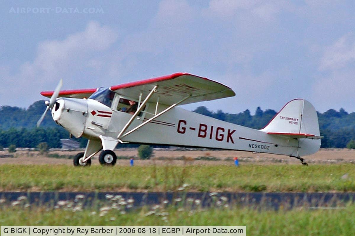 G-BIGK, 1946 Taylorcraft BC-12D Twosome C/N 8302, Taylorcraft BC-12D [8302] Kemble~G 18/08/2006