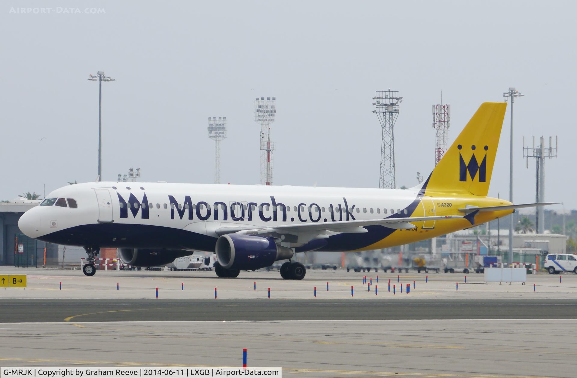 G-MRJK, 1999 Airbus A320-214 C/N 1081, Just landed and turning to go on the stand.