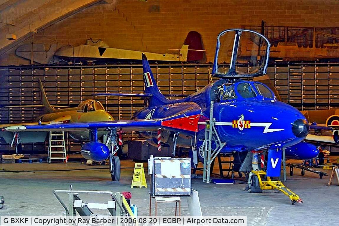 G-BXKF, 1958 Hawker Hunter T.7 C/N 41H/003315, Hawker Hunter T.7 [HABL003314] (Delta Jets) Kemble~G 20/08/2006