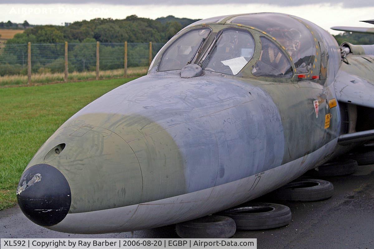 XL592, 1958 Hawker Hunter T.7 C/N 41H/693686, Hawker Hunter T.7 [41H/693743] (Delta Jets) Kemble~G 20/08/2006