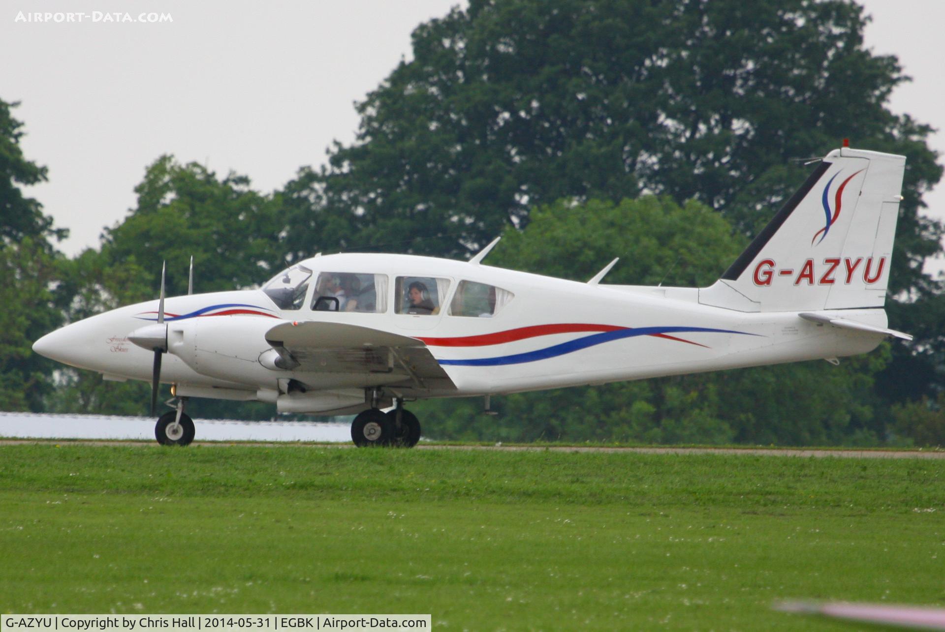 G-AZYU, 1971 Piper PA-23-250 Aztec C/N 27-4601, at AeroExpo 2014