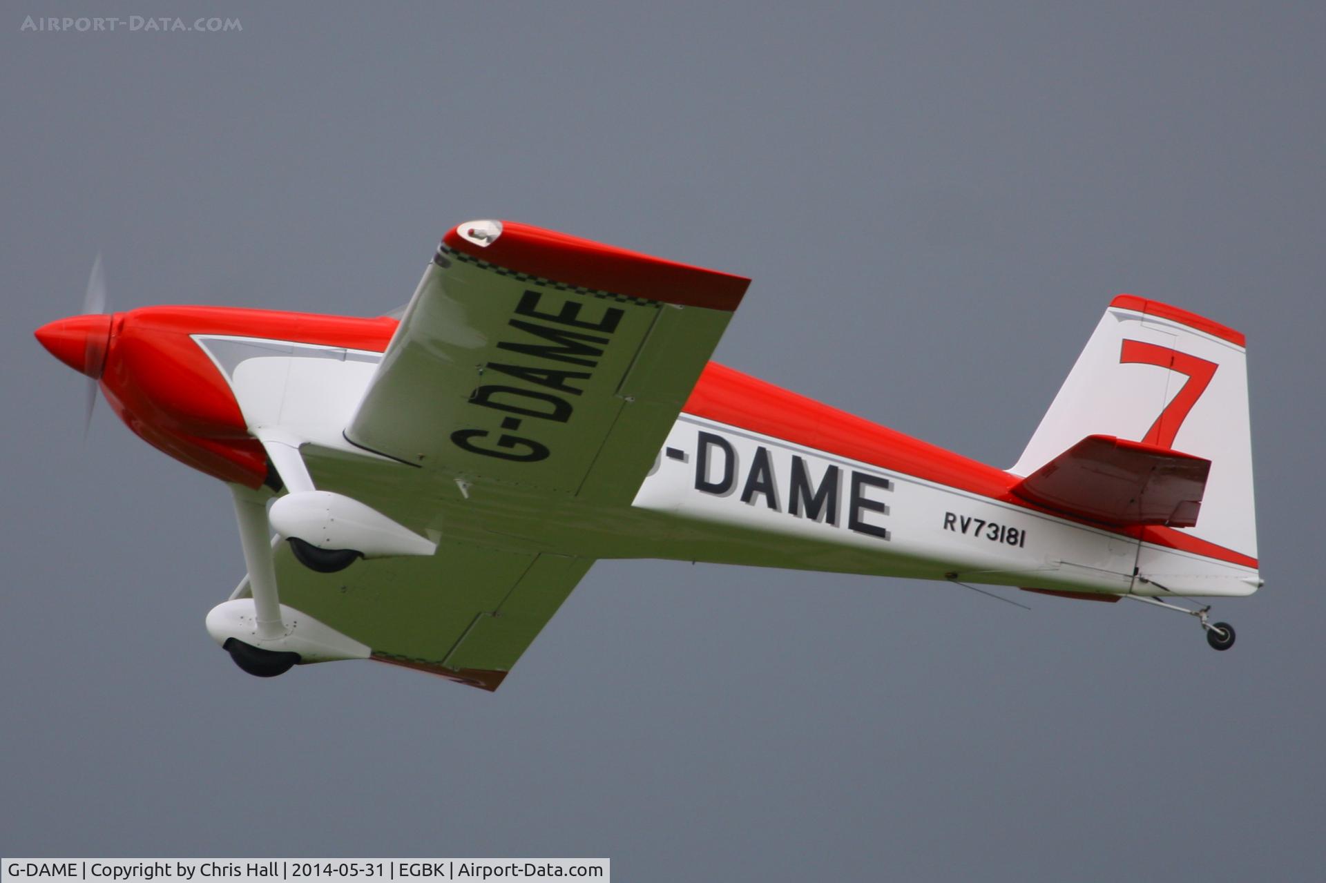 G-DAME, 2009 Vans RV-7 C/N 73181, at AeroExpo 2014
