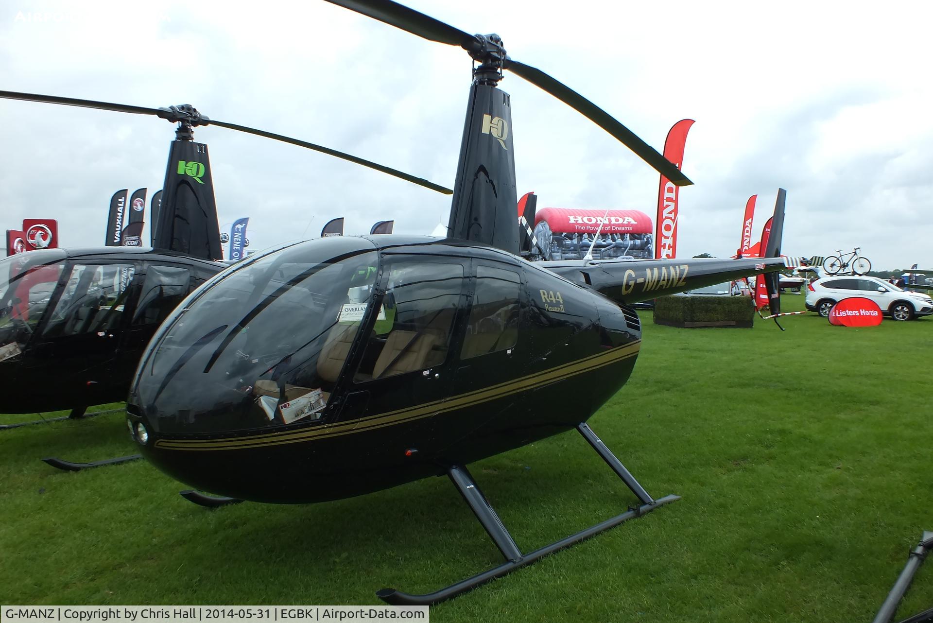 G-MANZ, 2008 Robinson R44 Raven II C/N 12319, at AeroExpo 2014