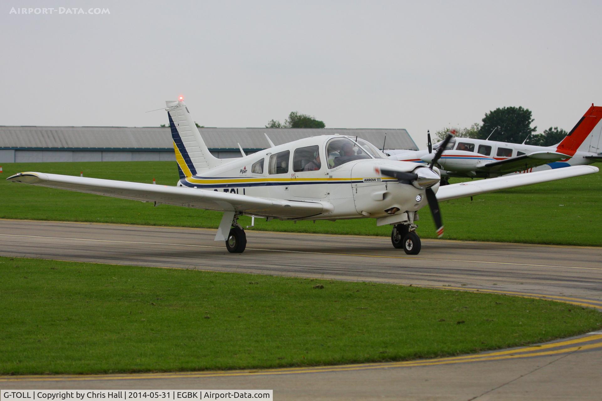 G-TOLL, 1977 Piper PA-28R-201 Cherokee Arrow III C/N 28R-7837025, at AeroExpo 2014