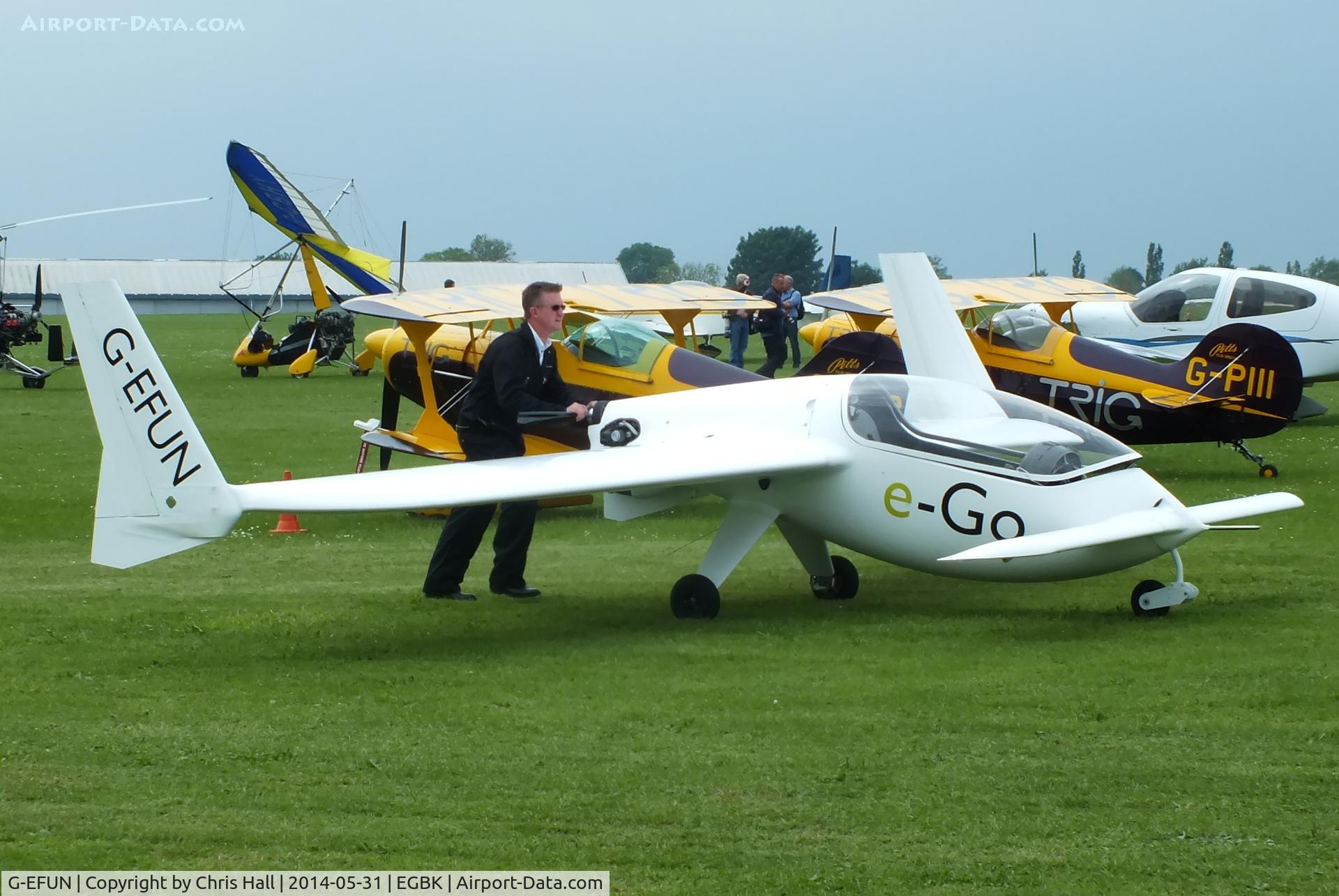 G-EFUN, 2008 e-GO Aeroplanes e-GO C/N SS001, at AeroExpo 2014