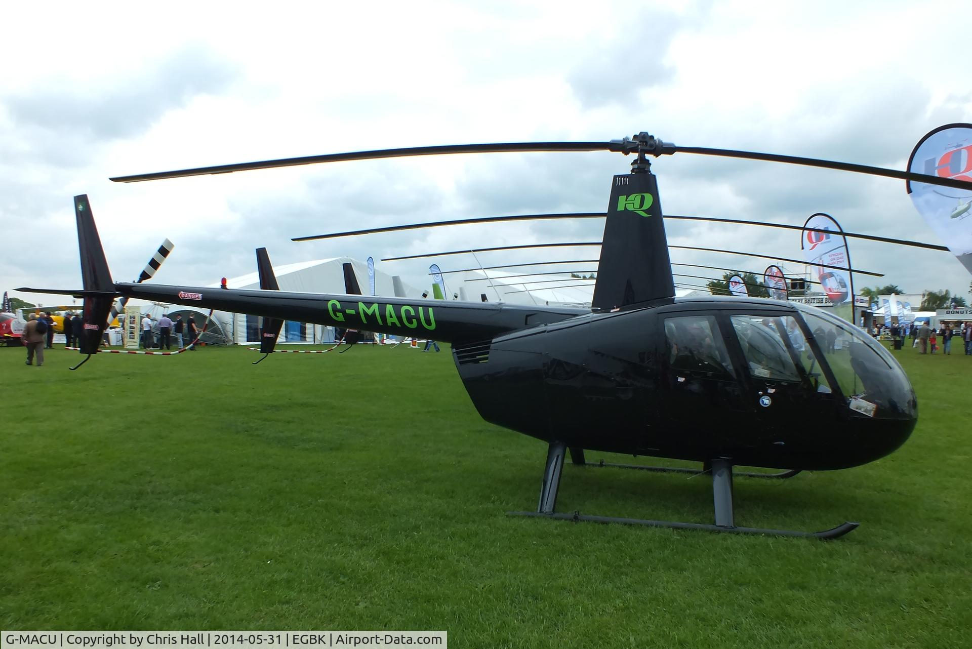 G-MACU, 2003 Robinson R44 Raven II C/N 10147, at AeroExpo 2014