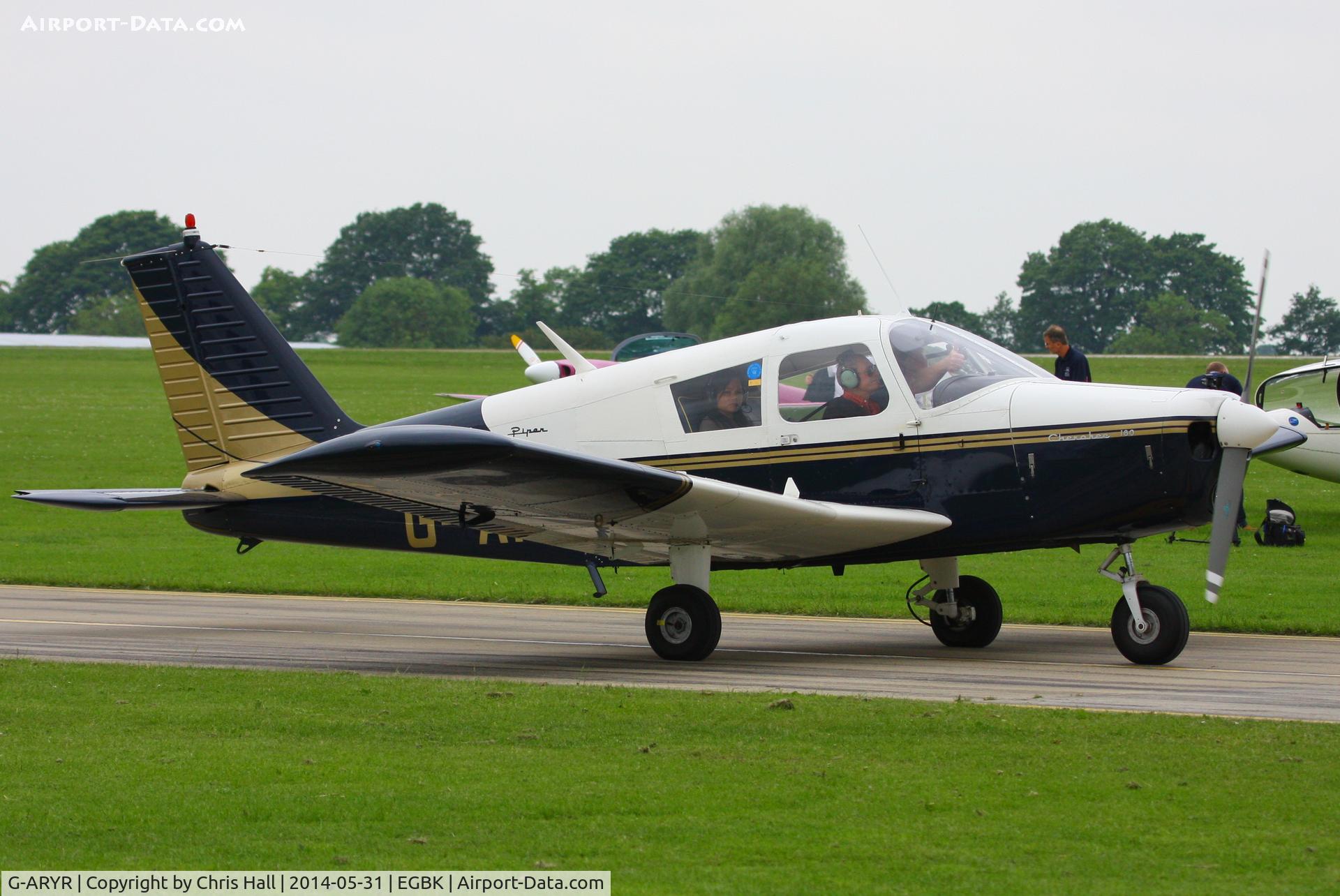 G-ARYR, 1962 Piper PA-28-180 Cherokee C/N 28-770, at AeroExpo 2014