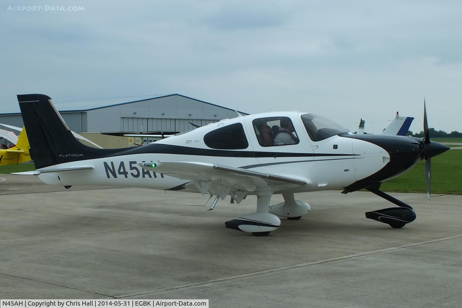 N45AH, 2014 Cirrus SR22T GTS C/N 0701, at AeroExpo 2014