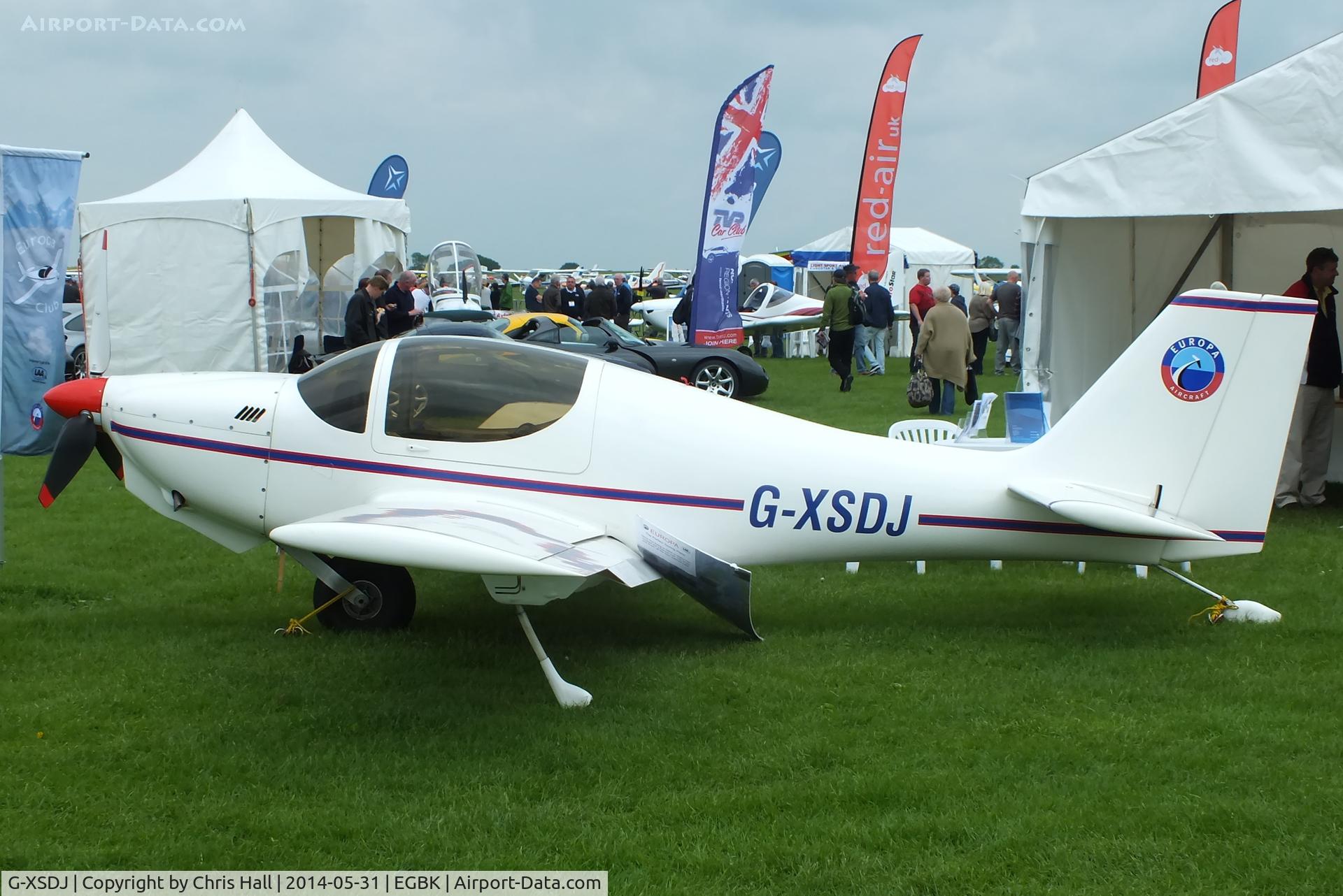 G-XSDJ, 2002 Europa XS Monowheel C/N PFA 247-13378, at AeroExpo 2014