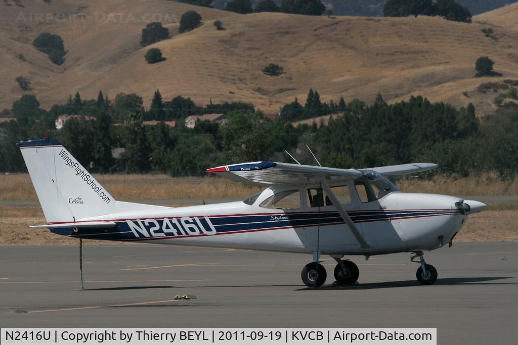 N2416U, 1963 Cessna 172D C/N 17250016, Parking at Nut Tree Airport