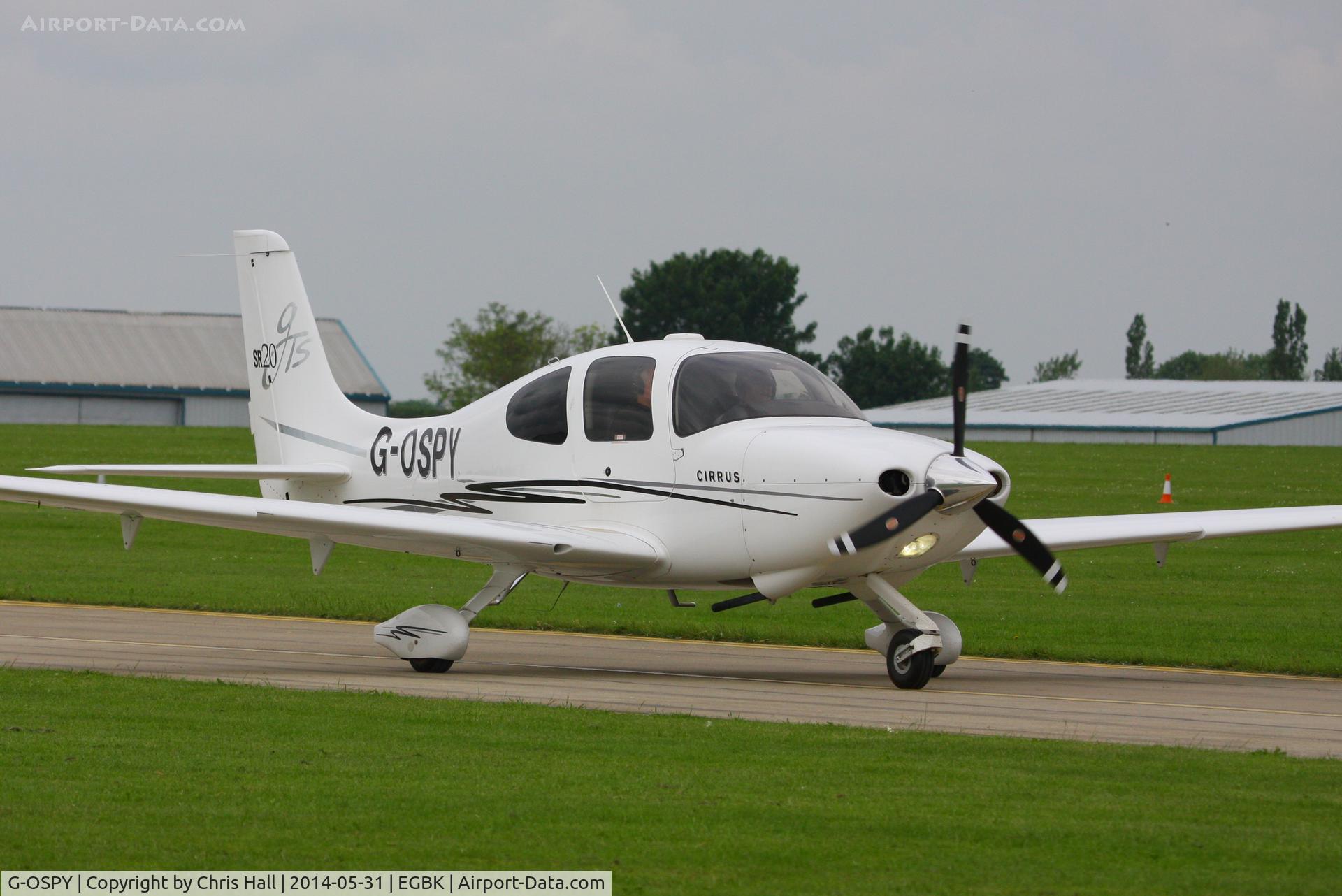 G-OSPY, 2005 Cirrus SR20 GTS C/N 1546, at AeroExpo 2014