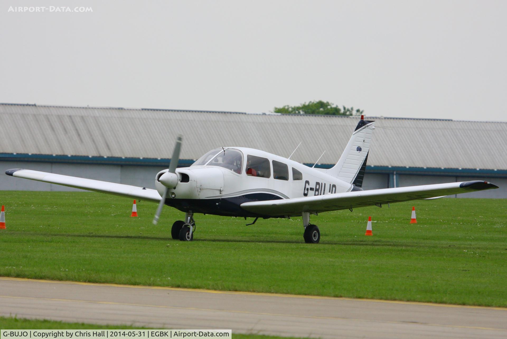 G-BUJO, 1977 Piper PA-28-161 Cherokee Warrior II C/N 28-7716077, at AeroExpo 2014