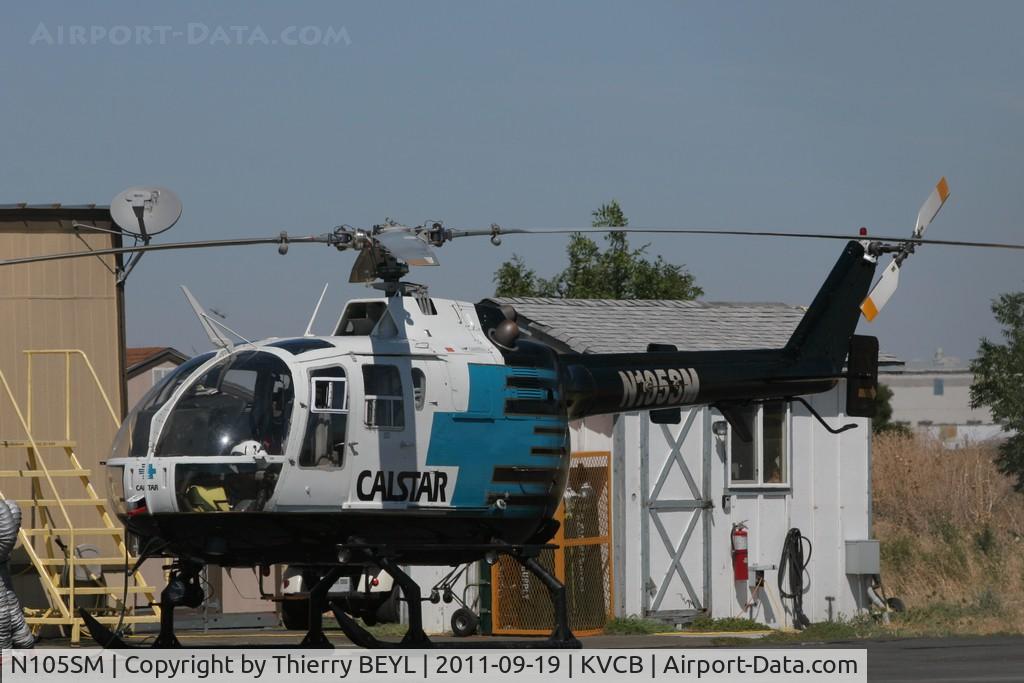 N105SM, 1981 MBB Bo-105S C/N S-549, Parking at Nut Tree Airport