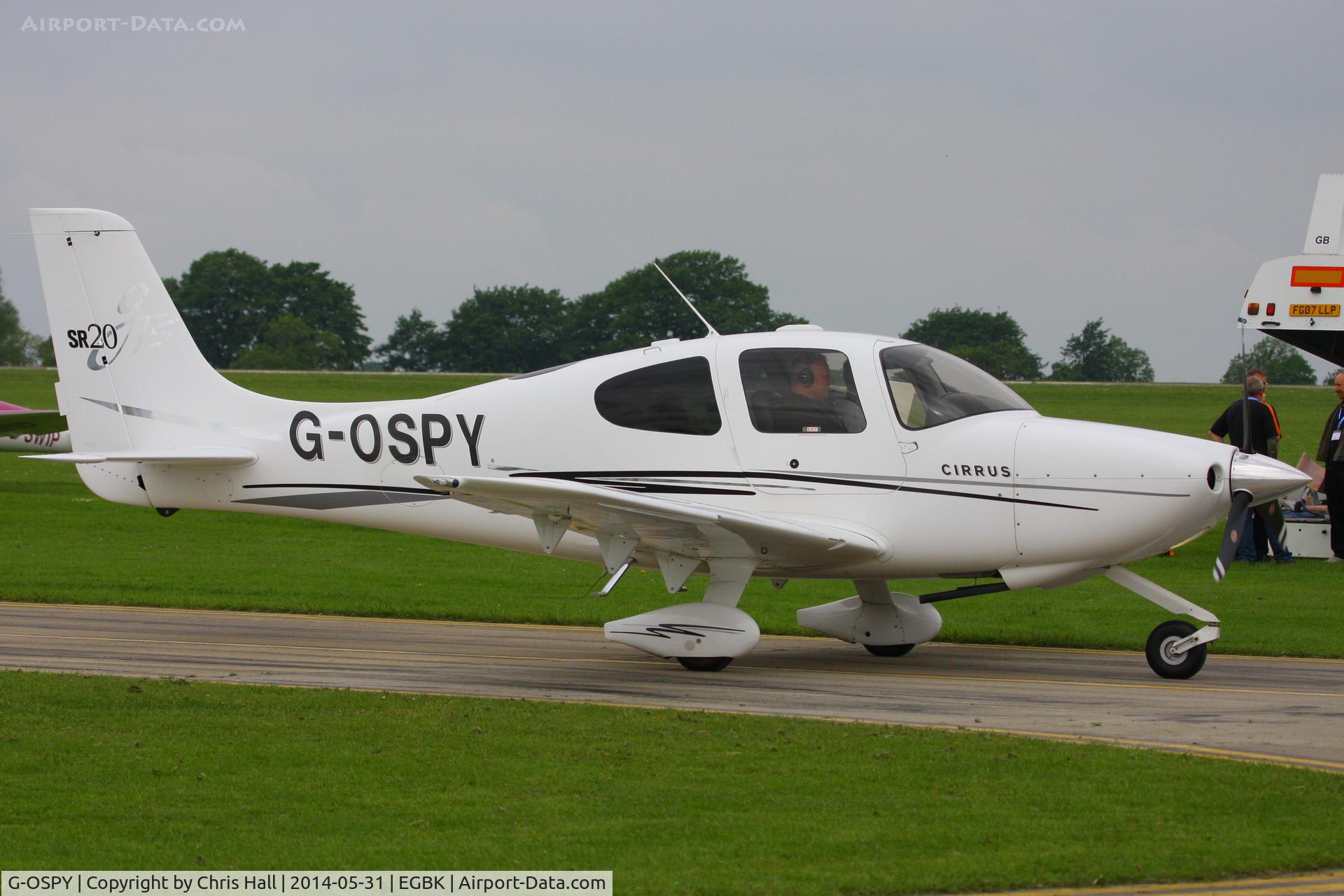 G-OSPY, 2005 Cirrus SR20 GTS C/N 1546, at AeroExpo 2014