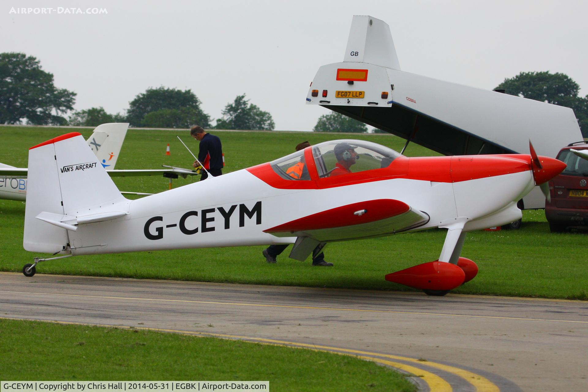 G-CEYM, 2007 Vans RV-6 C/N PFA 181A-14595, at AeroExpo 2014