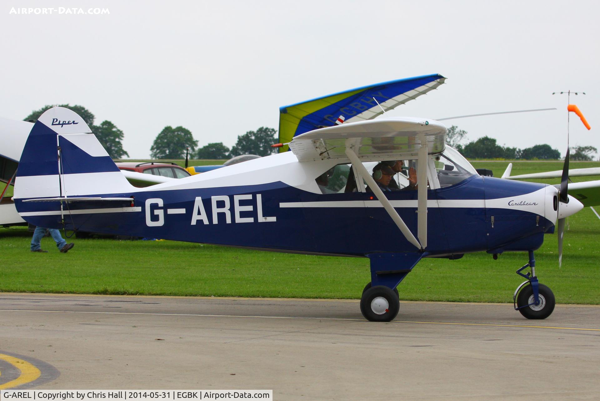 G-AREL, 1960 Piper PA-22-150 Caribbean C/N 22-7284, at AeroExpo 2014