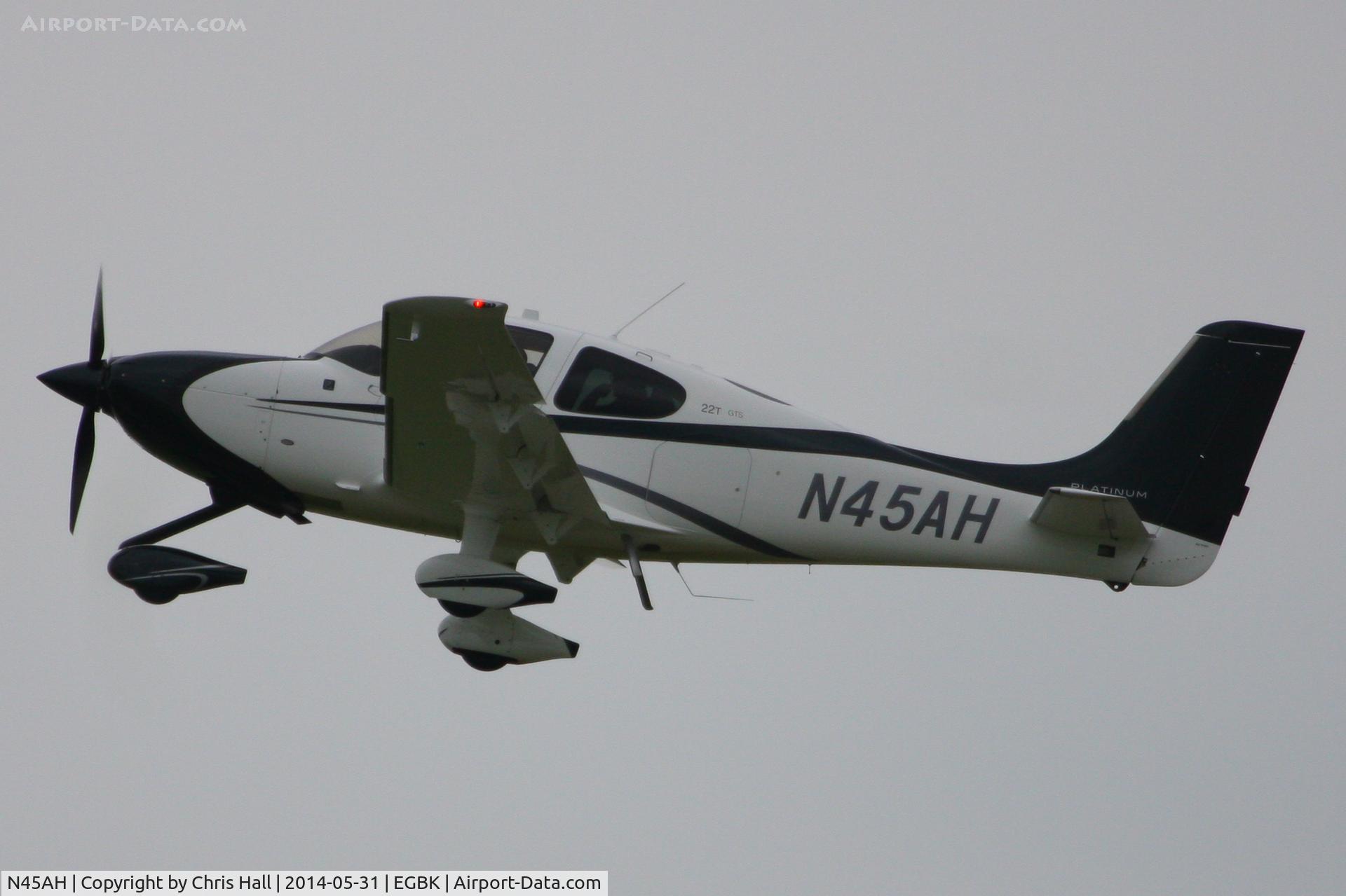 N45AH, 2014 Cirrus SR22T GTS C/N 0701, at AeroExpo 2014