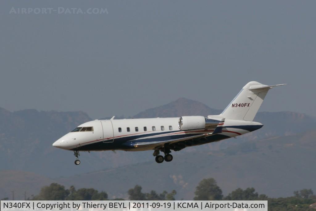 N340FX, 2007 Bombardier Challenger 605 (CL-600-2B16) C/N 5723, Landing at Camarillo