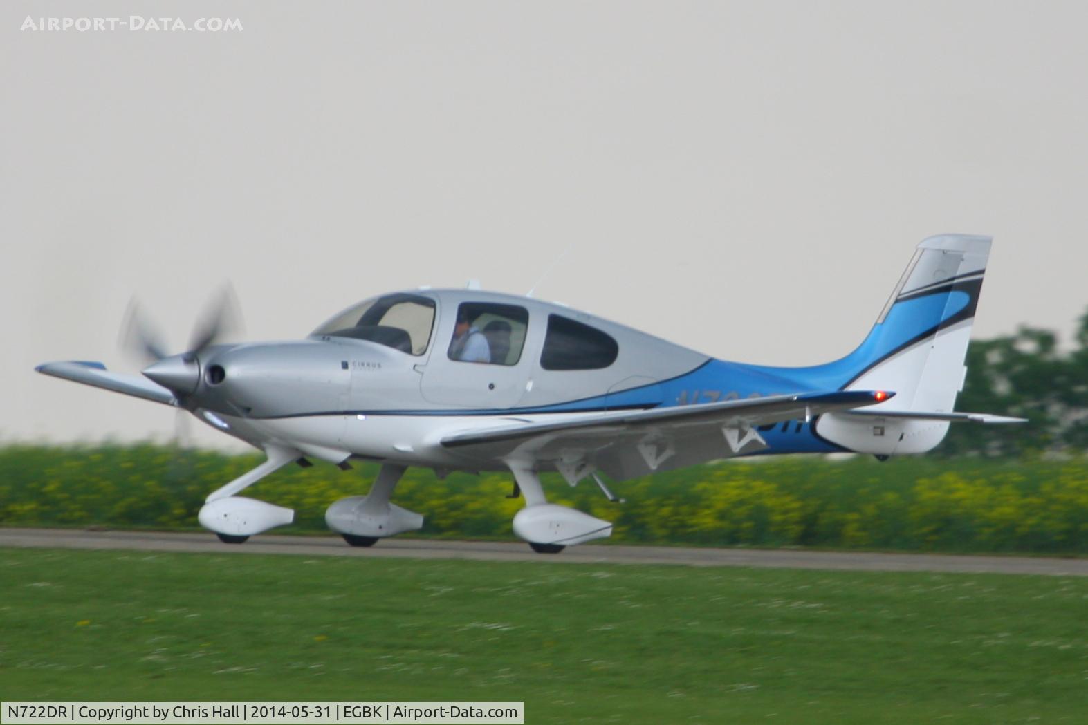 N722DR, 2013 Cirrus SR22T C/N 0523, at AeroExpo 2014