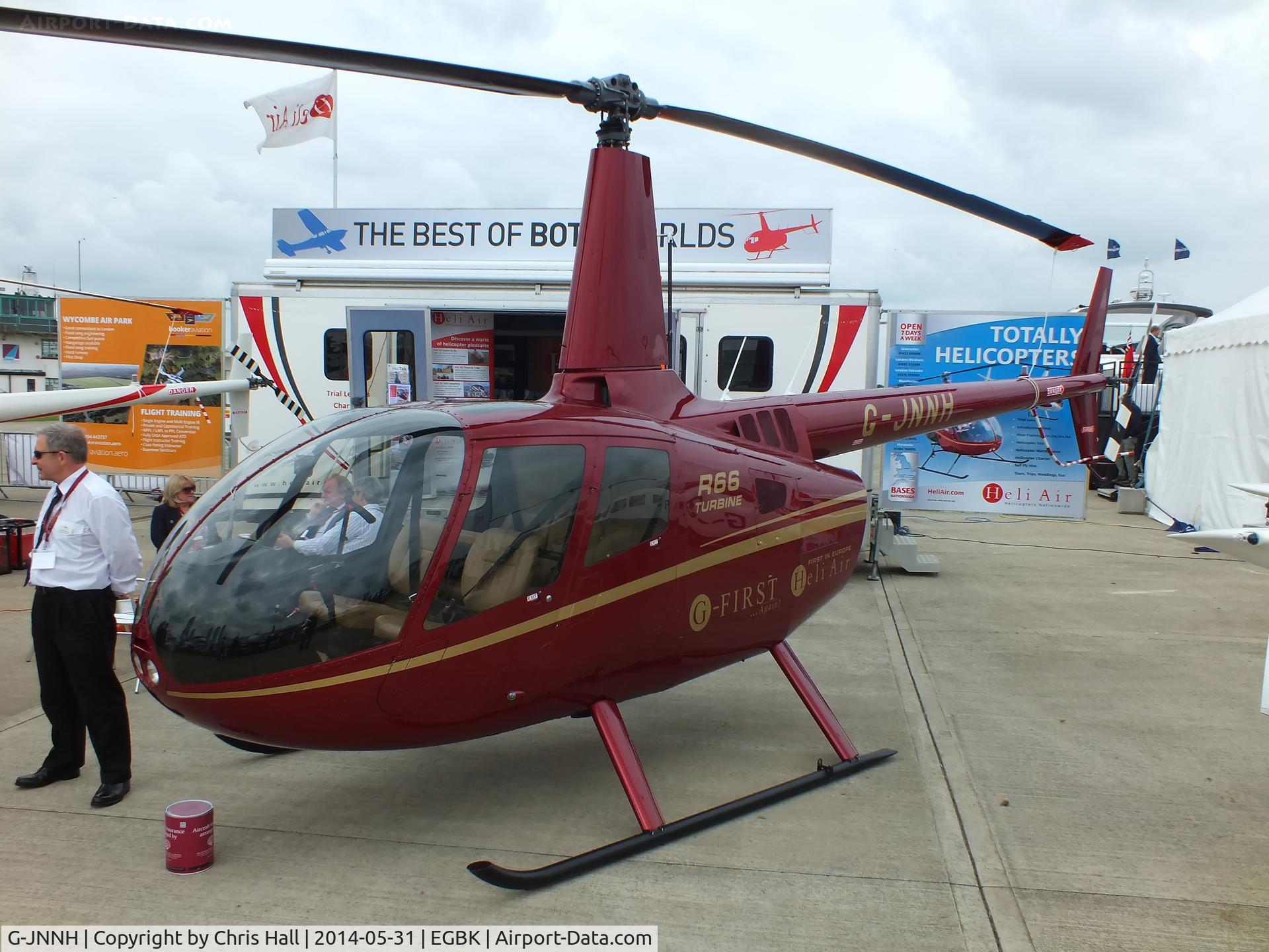 G-JNNH, 2011 Robinson R66 Turbine C/N 0016, at AeroExpo 2014