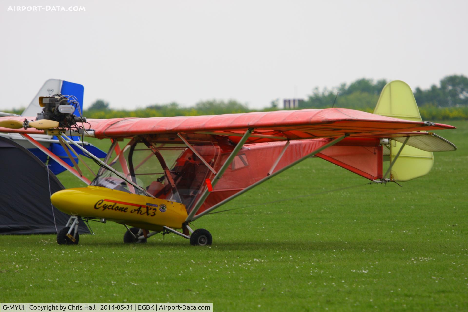 G-MYUI, 1994 Cyclone Airsports AX3/503 C/N C 4043213, at AeroExpo 2014