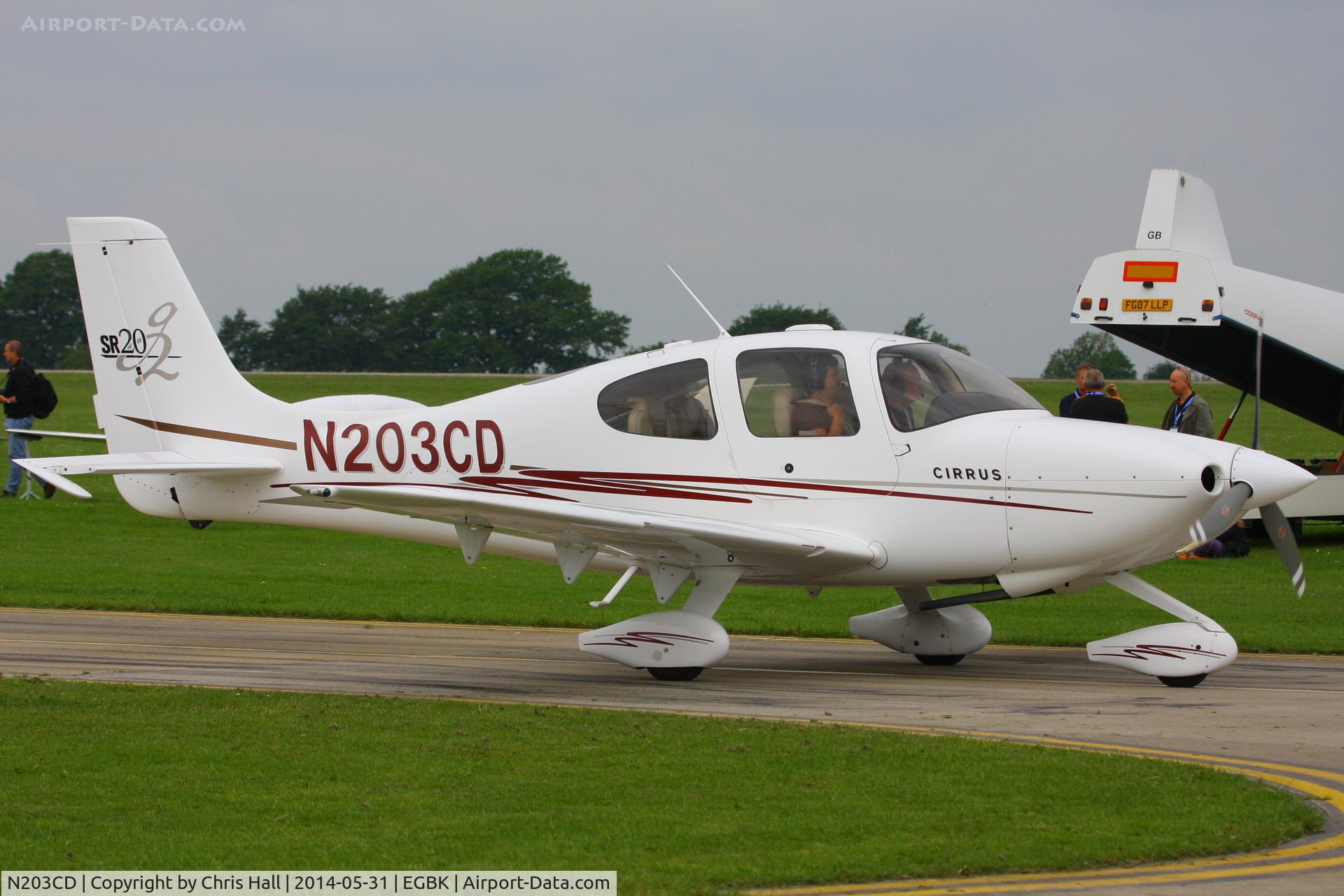N203CD, 2004 Cirrus SR20 G2 C/N 1451, at AeroExpo 2014