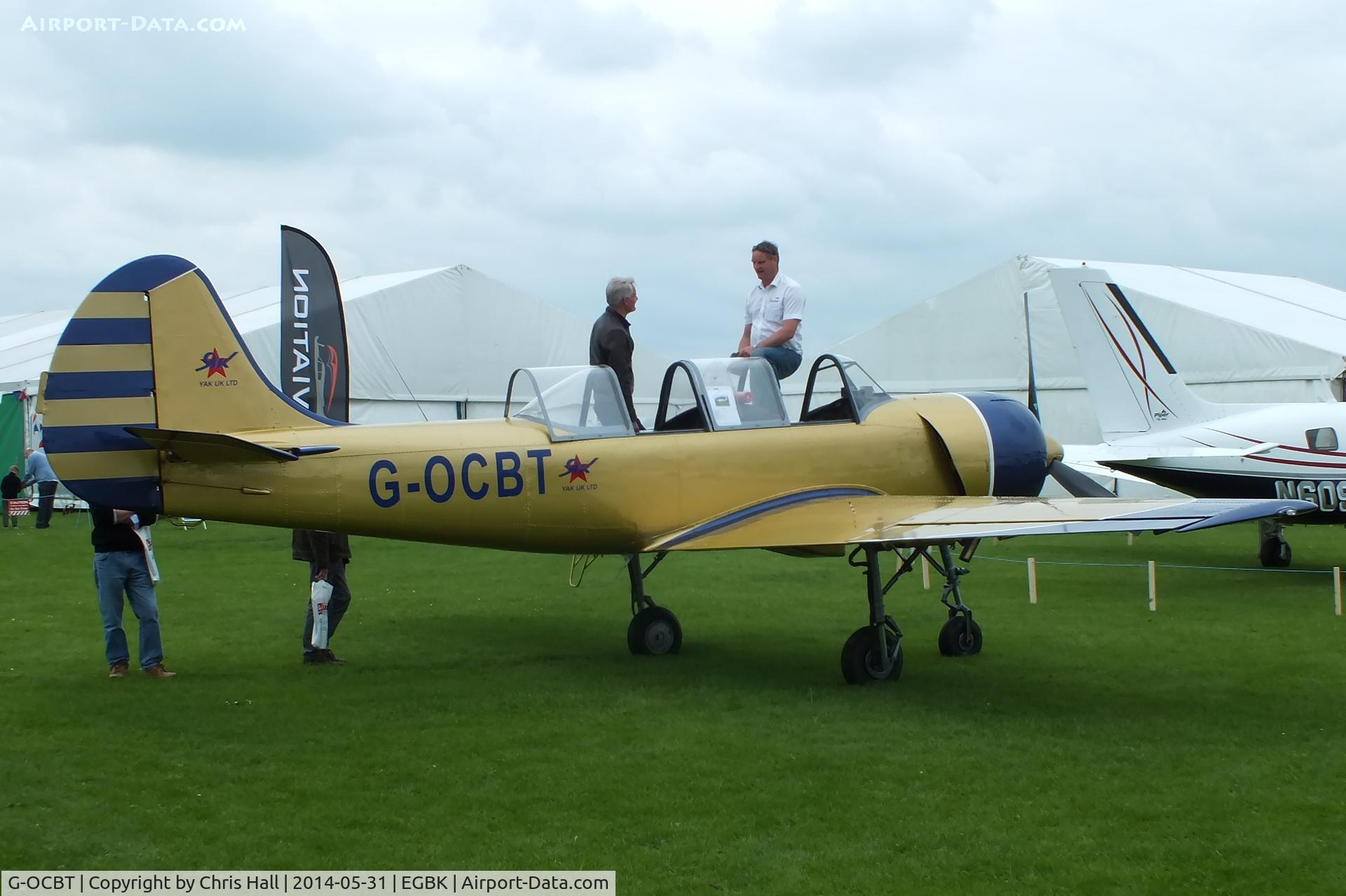 G-OCBT, 1990 Bacau Yak-52 C/N 9011001, at AeroExpo 2014