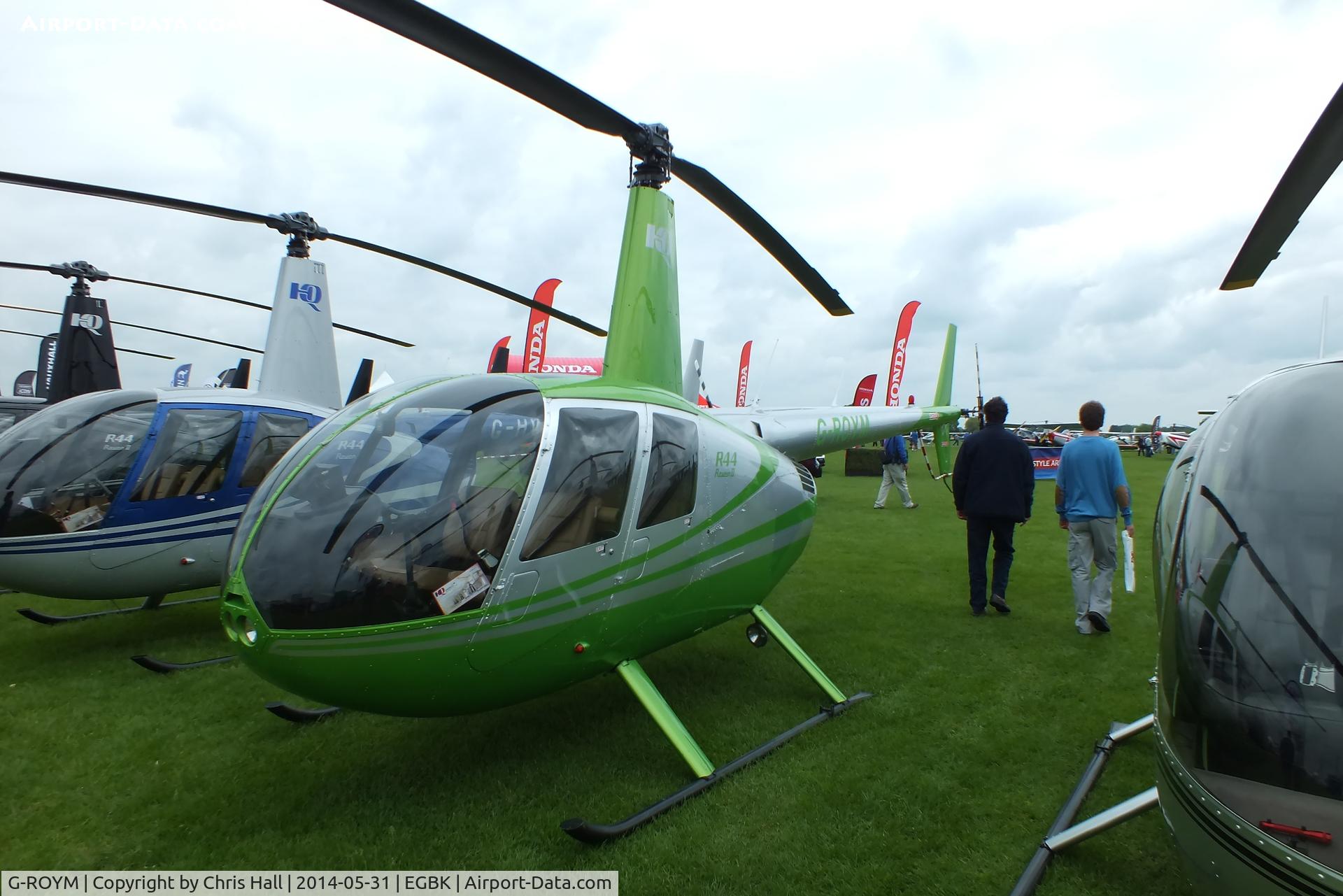 G-ROYM, 2008 Robinson R44 Raven II C/N 12295, at AeroExpo 2014