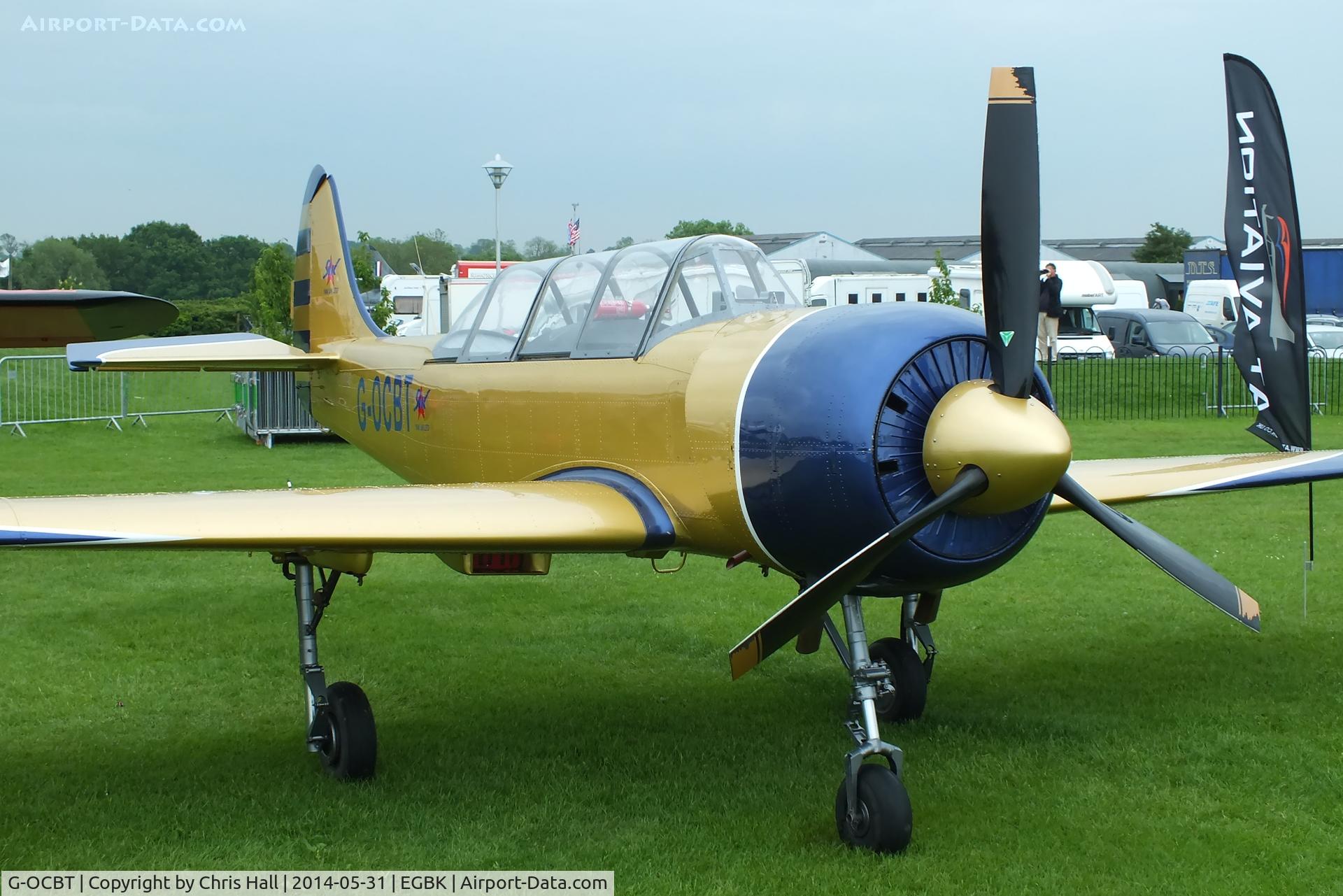 G-OCBT, 1990 Bacau Yak-52 C/N 9011001, at AeroExpo 2014